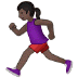 🏃🏿‍♀️ woman running: dark skin tone display on Samsung